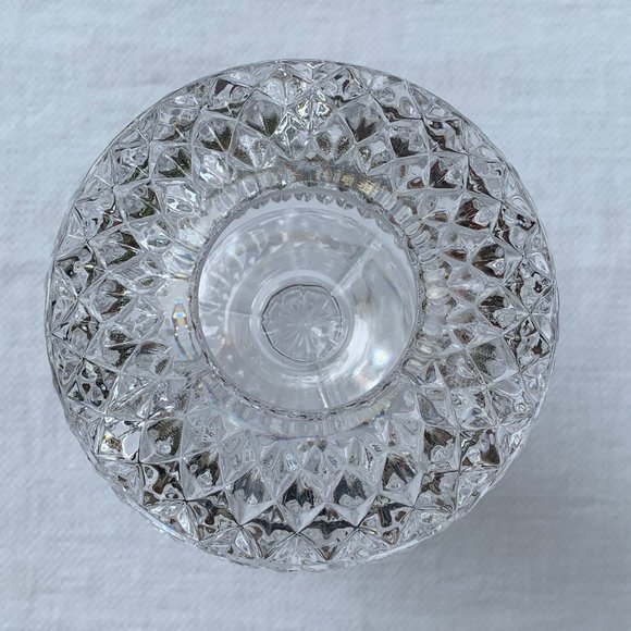 Vintage 2 Piece Crystal Pedestal Tea Light/Votive Candle Holder - Picture 5 of 11